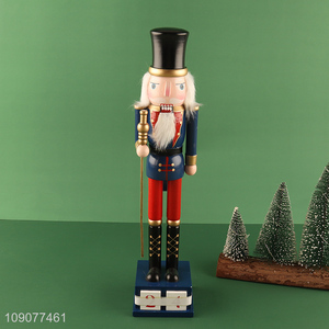 Good sale christmas decoration wooden nutcracker soldier ornament for desktop