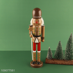 Top quality home decor christmas wooden nutcracker soldier ornament