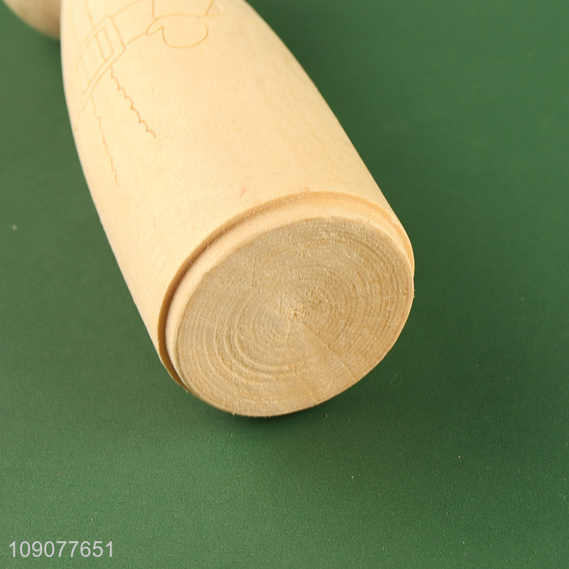 Factory direct sale christmas decoration diy wooden figure peg dolls