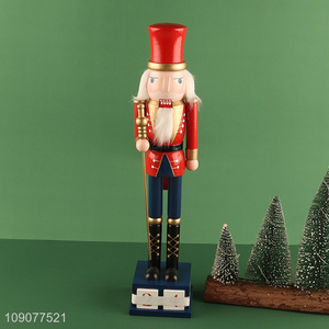 Popular products christmas decoration wooden crafts wooden nutcracker soldier ornament