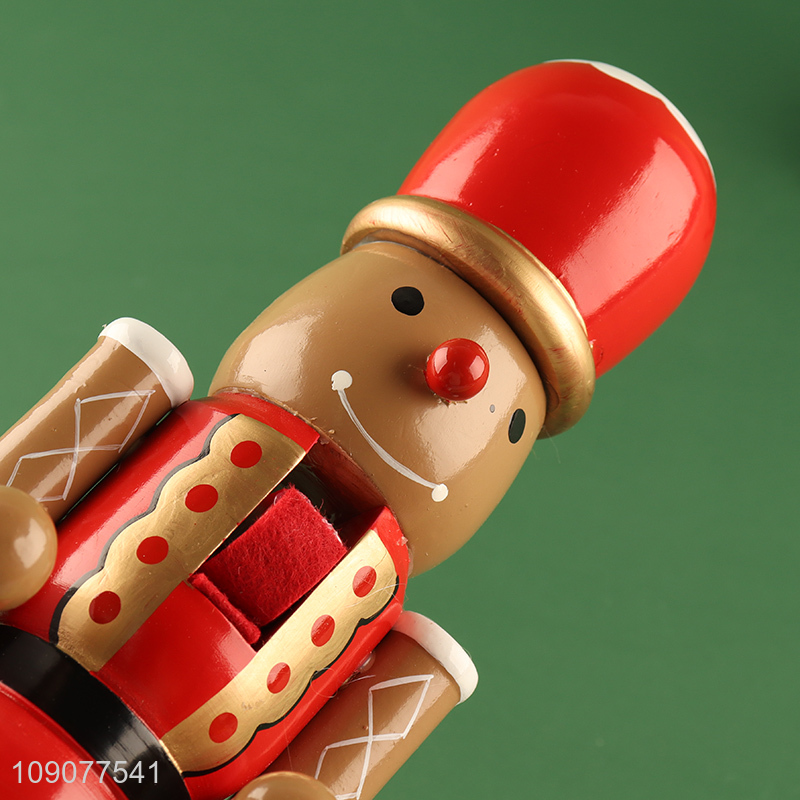 Yiwu market christmas decoration wooden nutcracker soldier ornament for tabletop