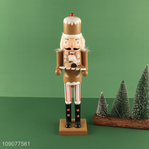 China factory tabletop decoration wooden nutcracker soldier ornament for christmas