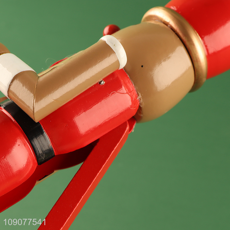 Yiwu market christmas decoration wooden nutcracker soldier ornament for tabletop