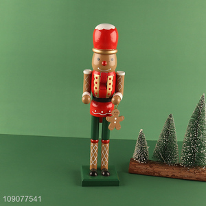 Yiwu market christmas decoration wooden nutcracker soldier ornament for tabletop