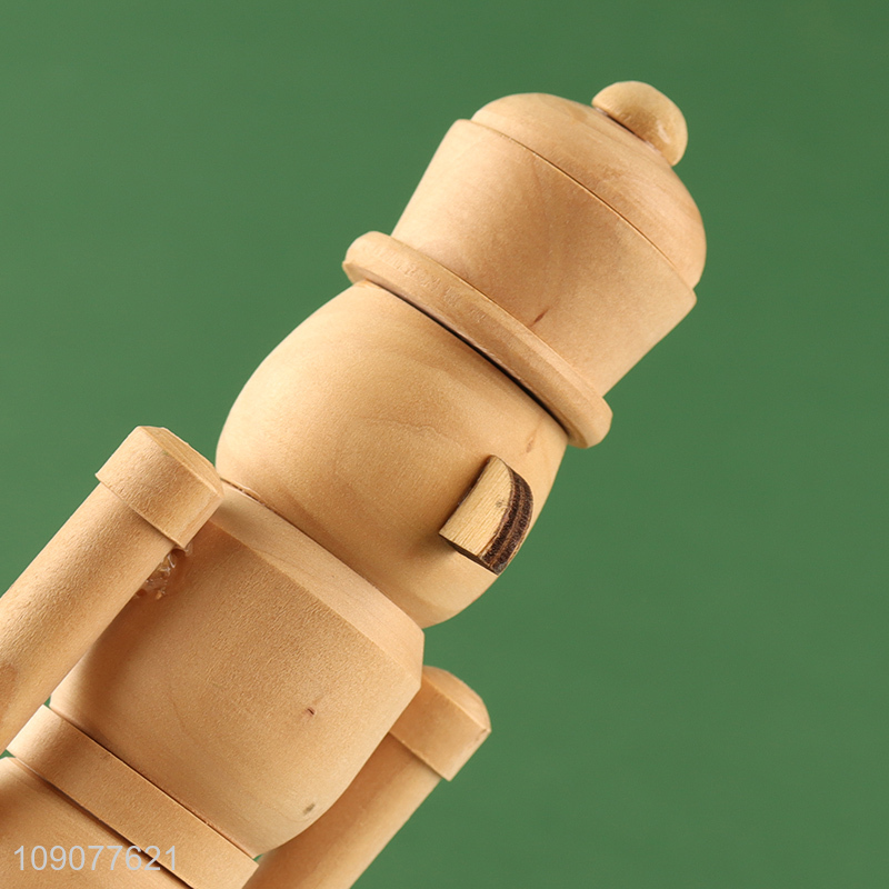 Good selling natural color wooden nutcracker soldier ornament for home decor