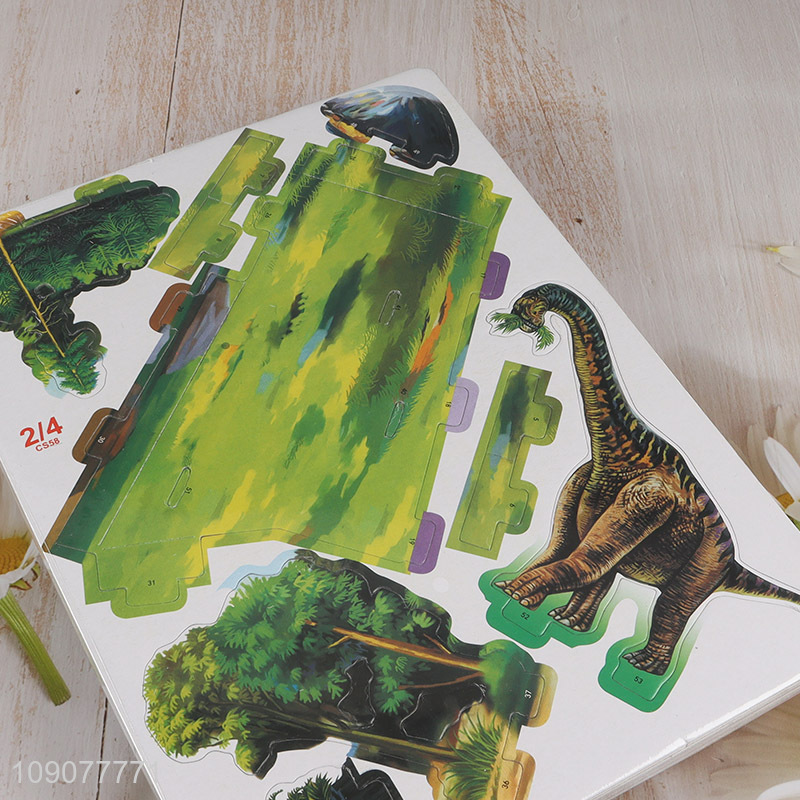 Wholesale Diy 3D Dinosaur forest Puzzle Kids Educational Toy