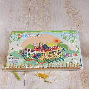 Factory Direct Sale 33 Pieces 3D Dragon Boat Puzzle for Kids