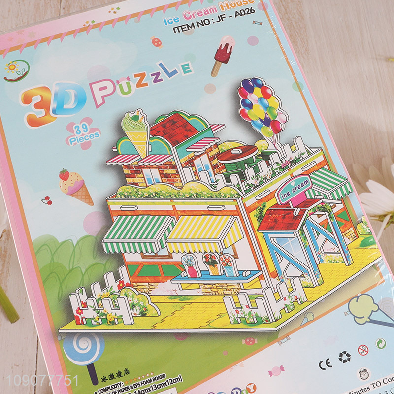 New Product 39 Pieces 3D Ice Cream Puzzle Intelligent Toy