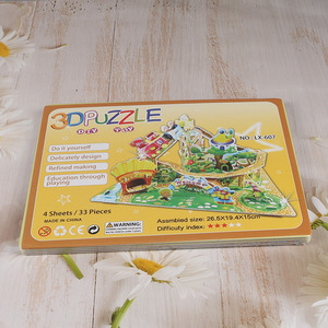 Hot Sale 33 Pieces 3D Amusement Park Puzzle Toys for Kids