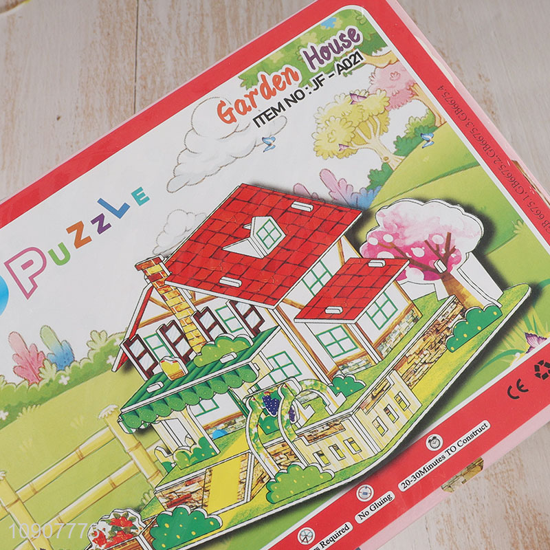 Wholesale 37 Piece 3D Garden House Puzzle Toy for Boys Girls