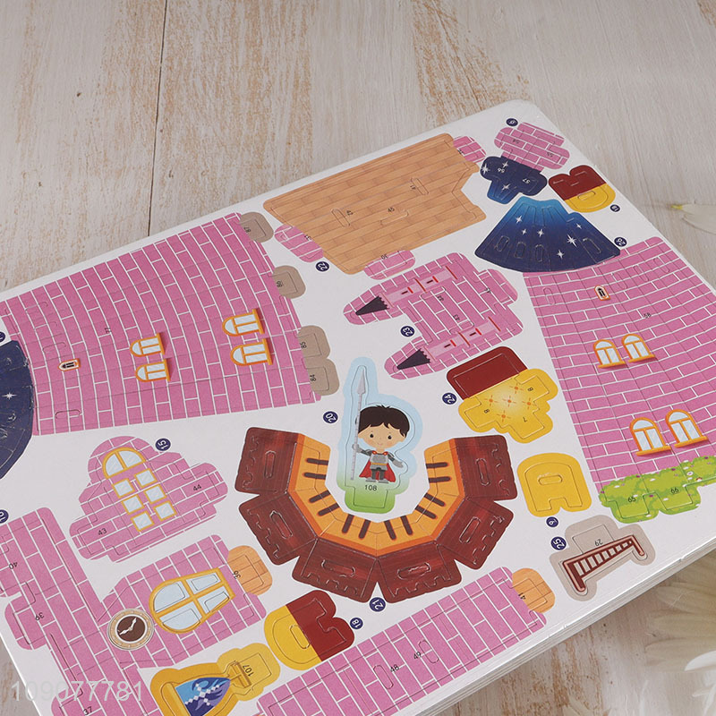 Hot Sale 50 Pieces 3D Castle Puzzle Diy Model Building Toy