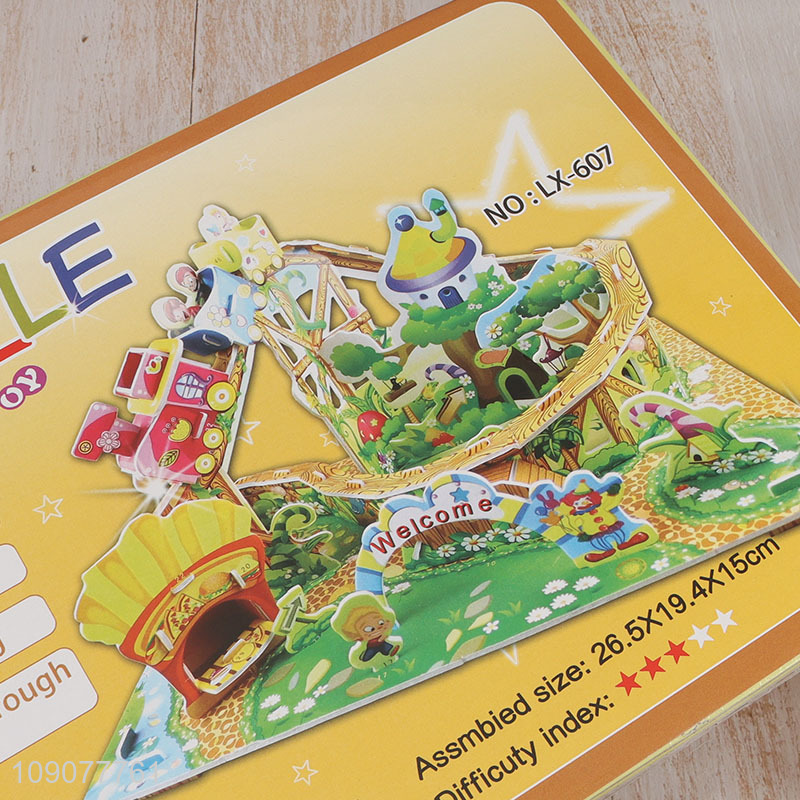 Hot Sale 33 Pieces 3D Amusement Park Puzzle Toys for Kids