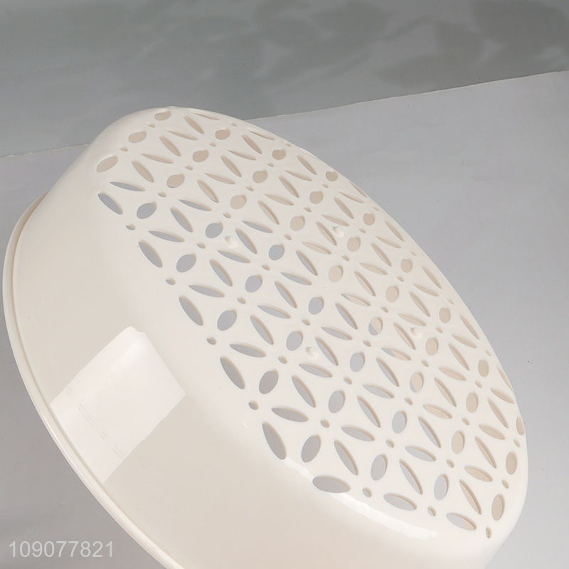 China Imports Double-Layer Plastic Fruit Vegetable Washing Basket Kitchen Colander