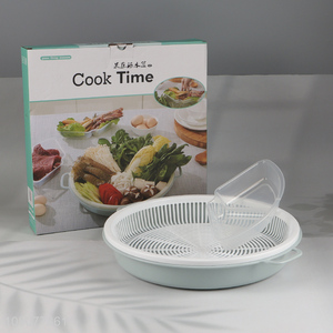 New Product Double-Layer Plastic Hot Pot Ingredient Colander Kitchen Strainer