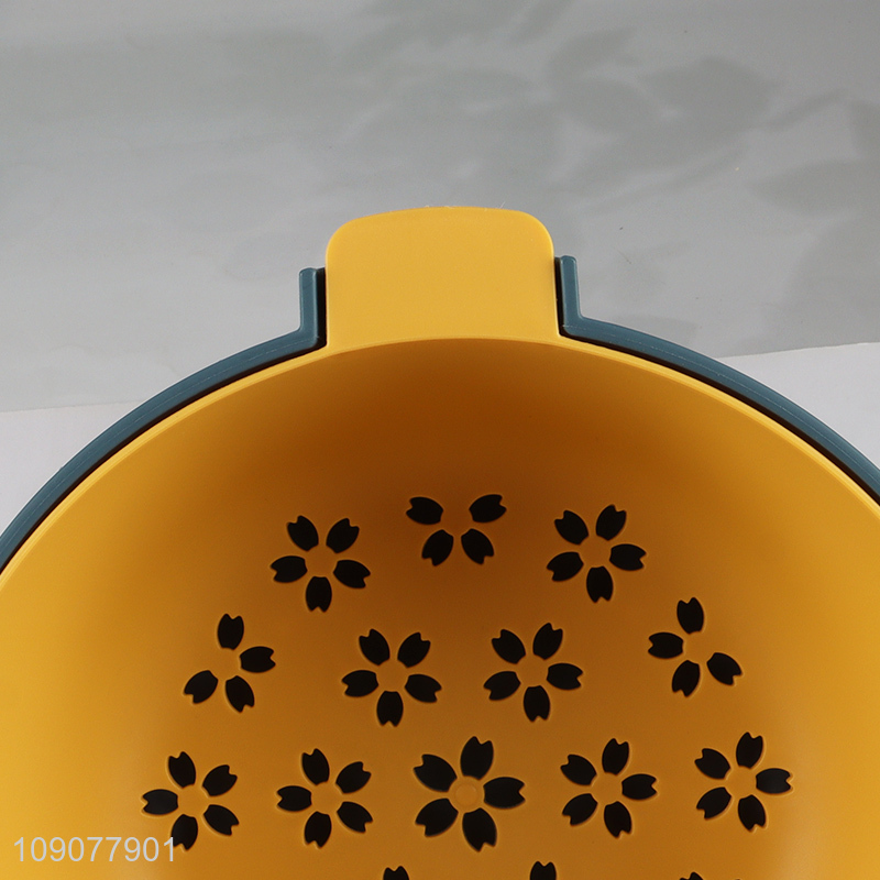 Wholesale Double-Layered Fruits Vegetable Washing Basket Custom Drain Basket