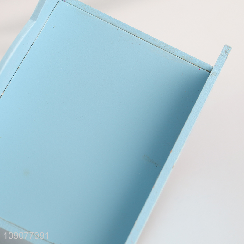 Top products cartoon wooden photo frame picture frame with pen holder