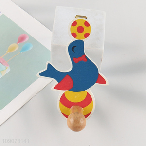 Top products household wooden wall-mounted coat hook for sale