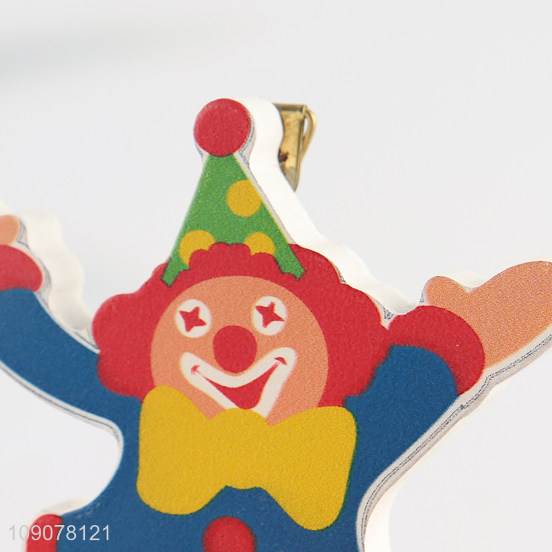 Yiwu market joker shape household wooden wall-mounted coat hook