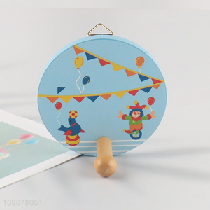 China products wall-mounted round wooden hook coat hook for household