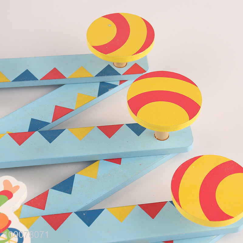 Yiwu market space saving cartoon wooden hook wall-mounted hook