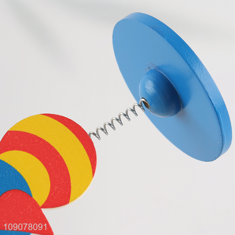 Good selling cartoon wooden office clips desktop card holder wholesale