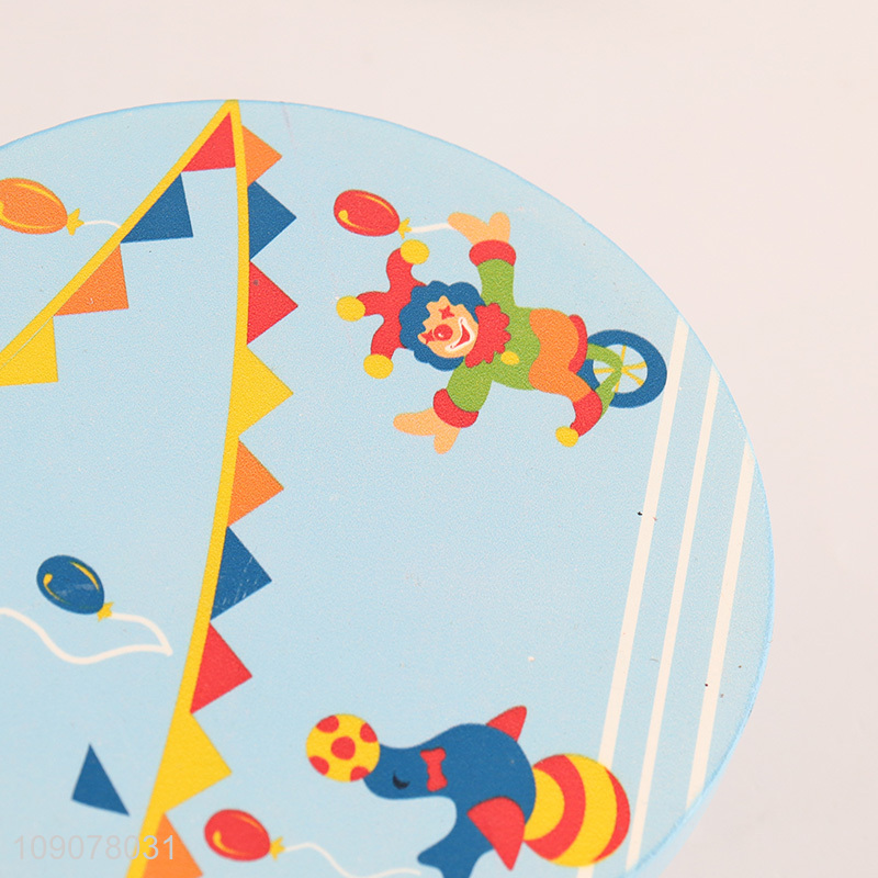 Popular products cartoon printed wall-mounted wooden hook coat hook