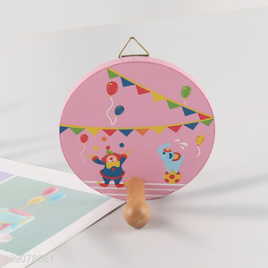 High quality round wall-mounted home wooden hook coat hook