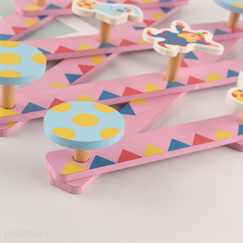 Good quality folding space saving wooden hook pants hook for sale