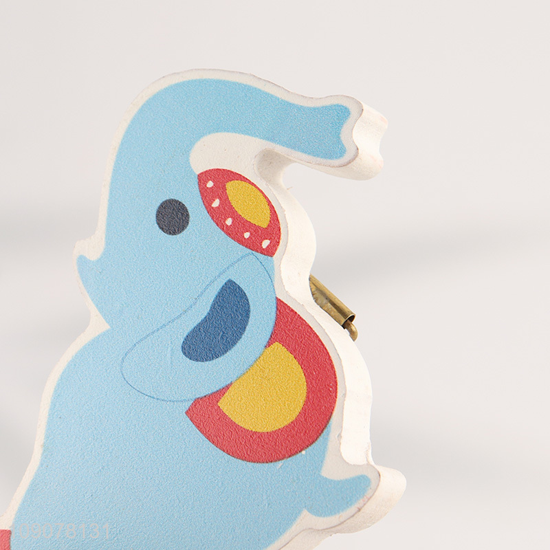 Popular products cartoon elephant shape wooden wall-mounted coat hook