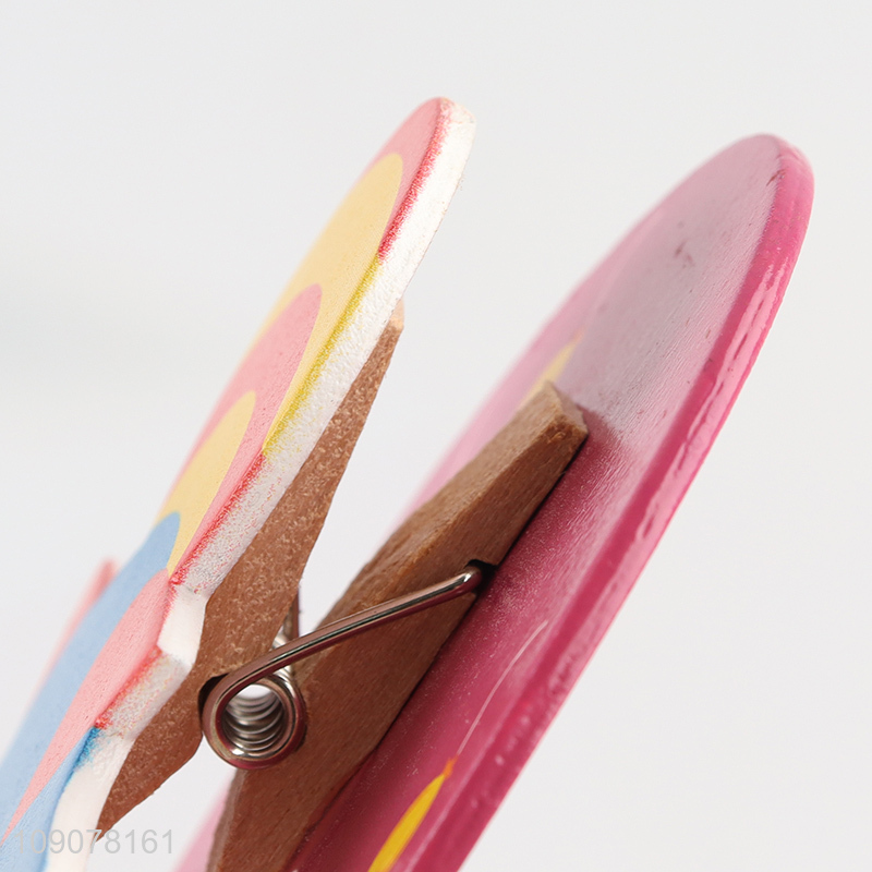 China wholesale cartoon multi-purpose wooden clips for home office
