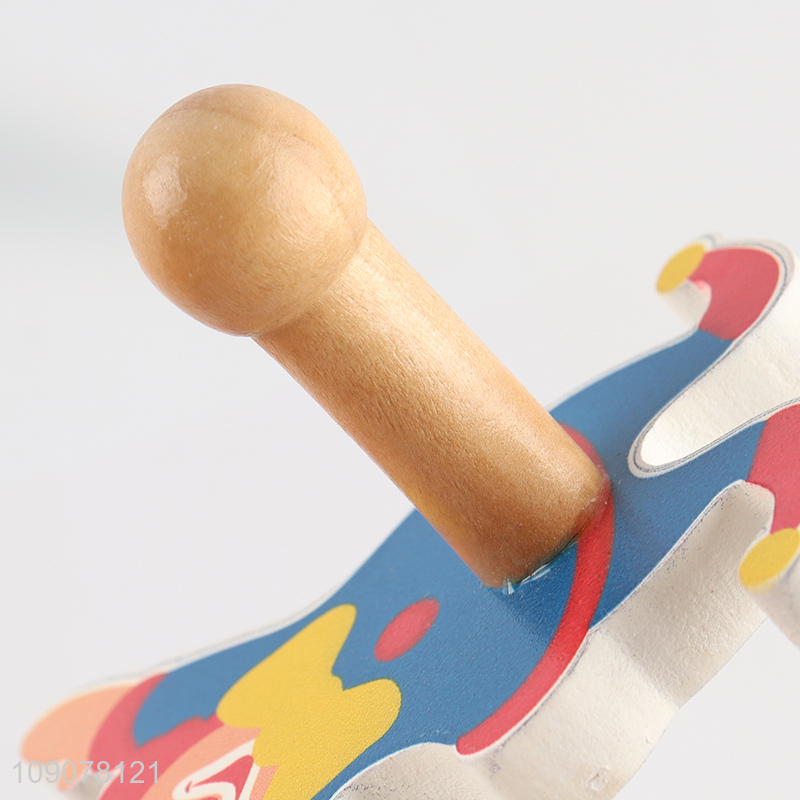 Yiwu market joker shape household wooden wall-mounted coat hook