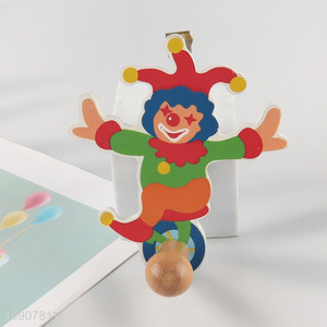 Hot products joker shape wooden hook wall-mounted hook for household