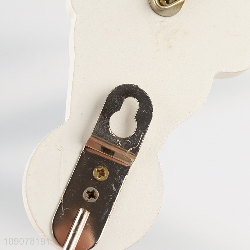 Yiwu market cartoon elephant shape wall-mounted wooden hook for sale