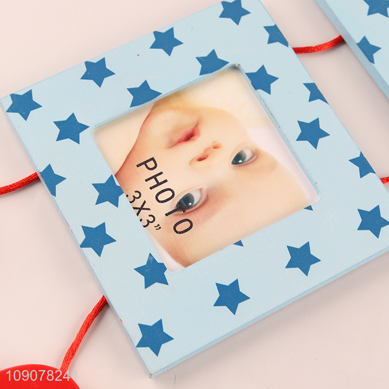 Top quality hanging wooden photo frame picture frame for home decor