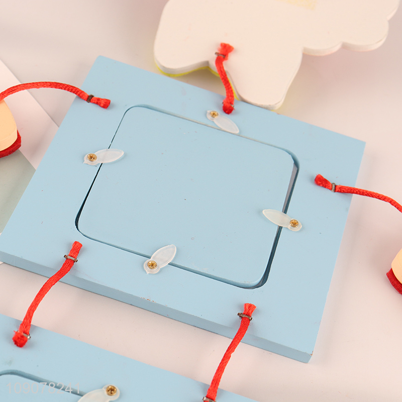 Top quality hanging wooden photo frame picture frame for home decor