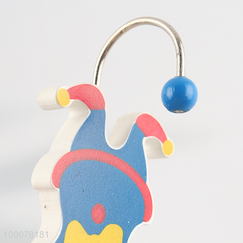 Best price joker shape wall-mounted wooden hook bathroom kitchen hook