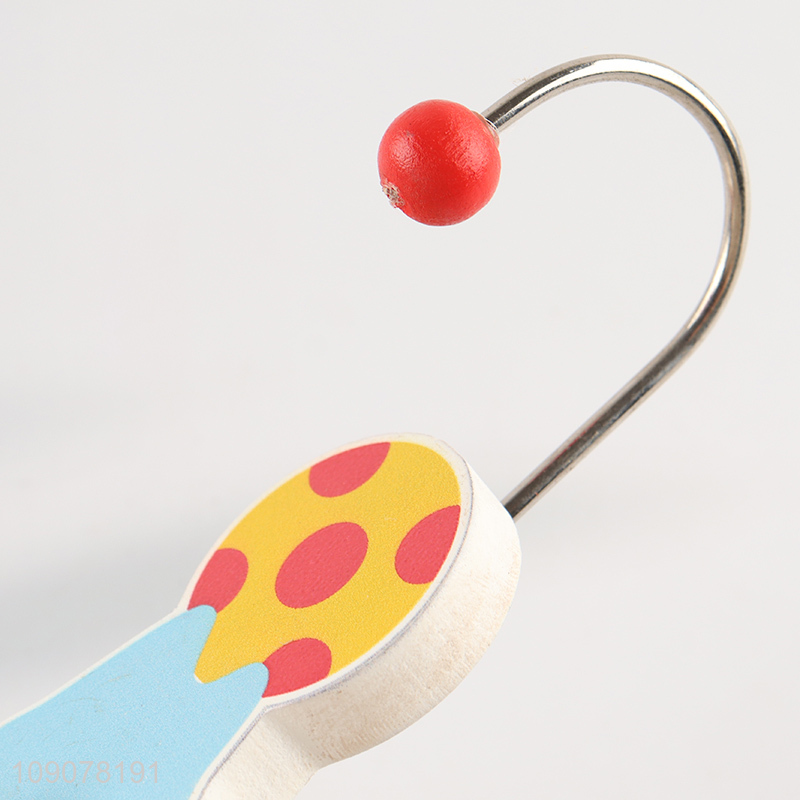 Yiwu market cartoon elephant shape wall-mounted wooden hook for sale