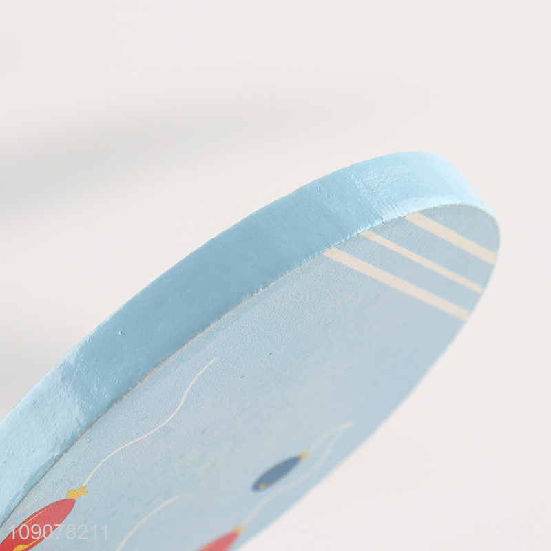 Factory price portable cartoon printed wooden keychain for gifts