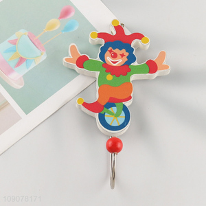 Online wholesale joker shape cartoon heavy duty wooden hook