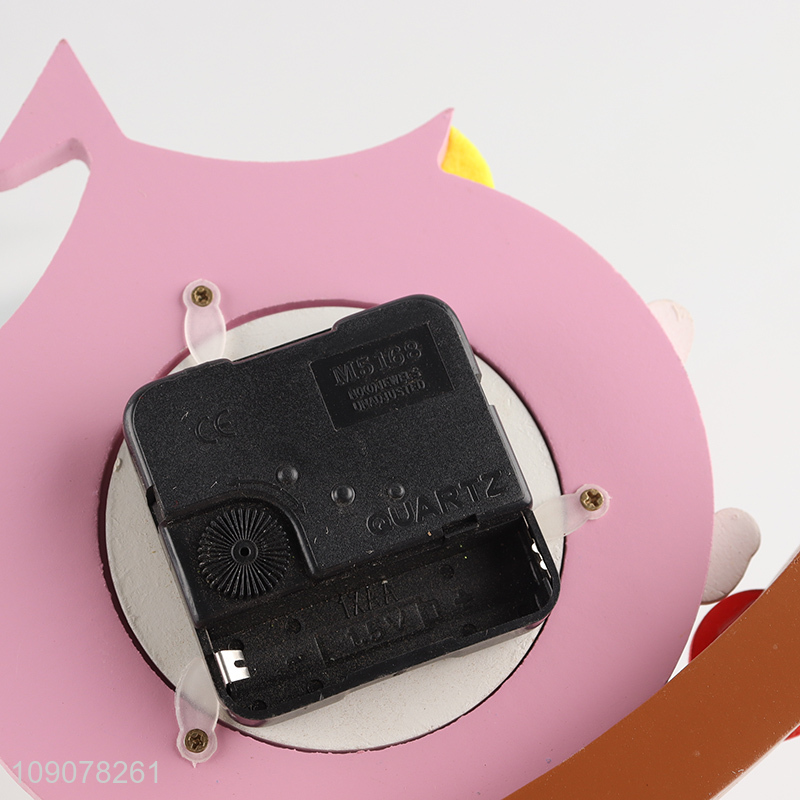 China supplier cartoon children wooden table clock desk clock