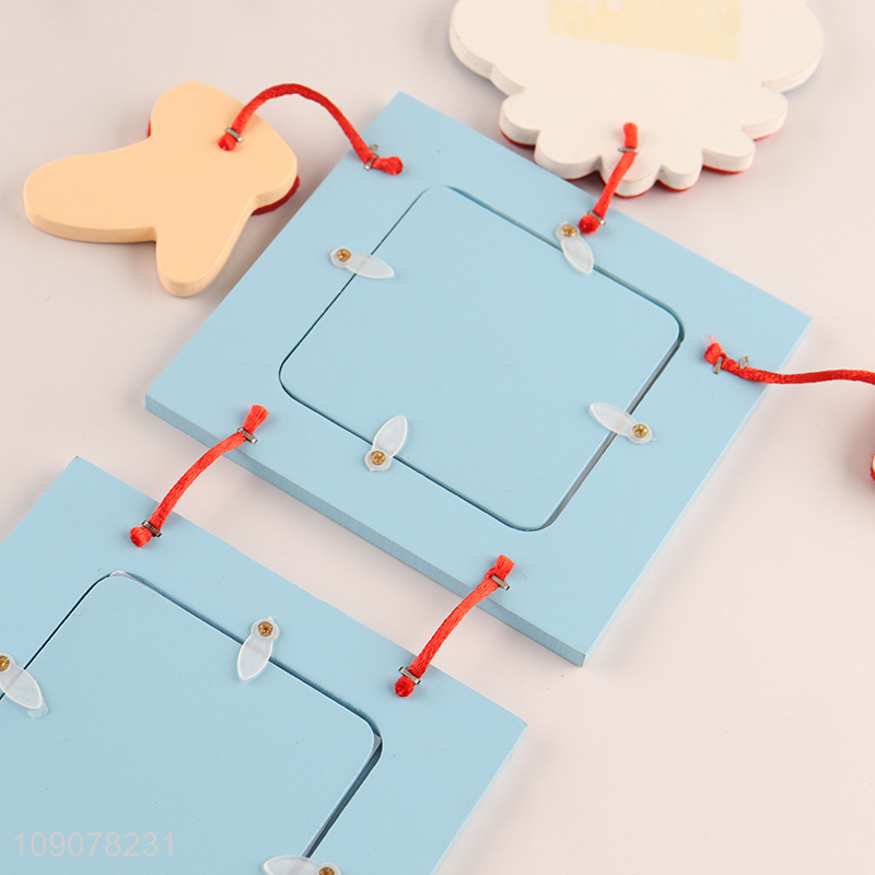 Hot items hanging wooden family baby photo frame picture frame