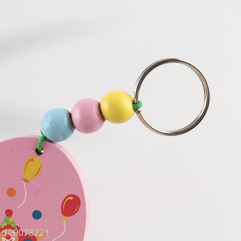 New arrival portable cute wooden keychain for gifts