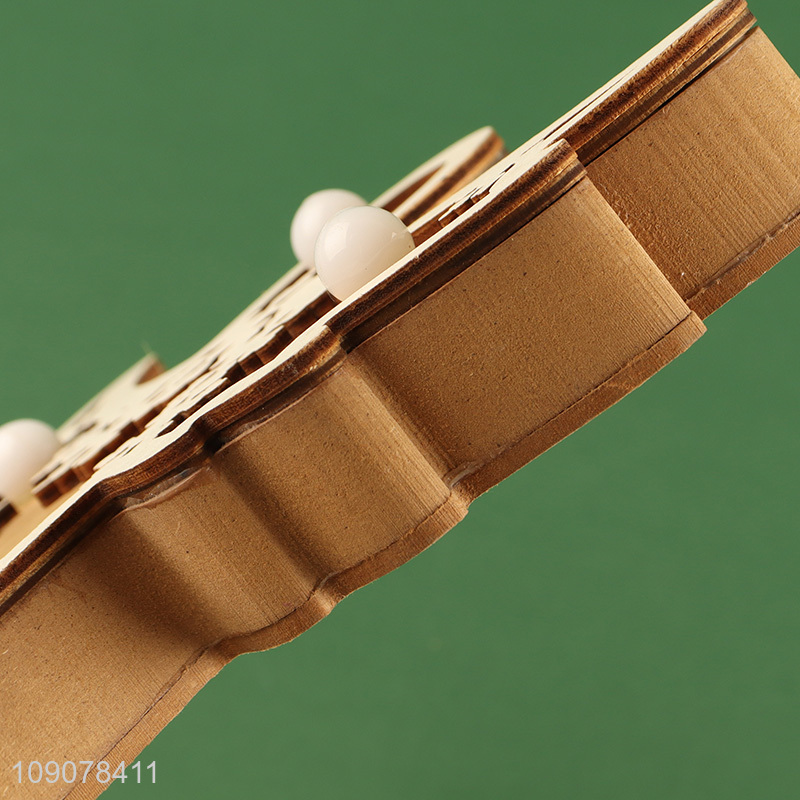 Online wholesale angle shape wooden crafts christmas decoration ornament with lights