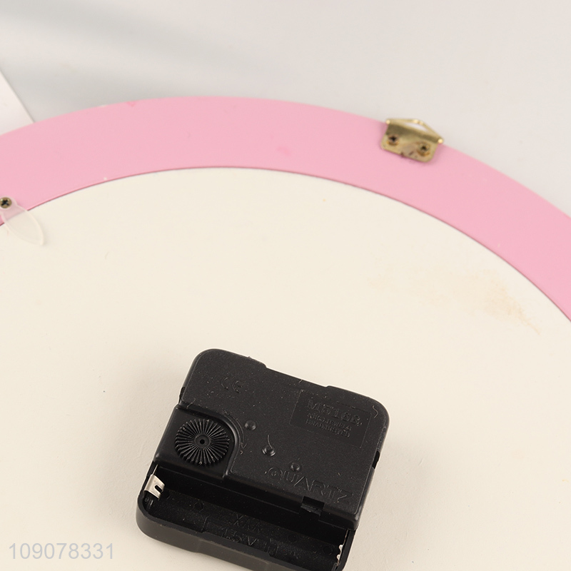 Factory supply cartoon round wall decor wooden wall clock