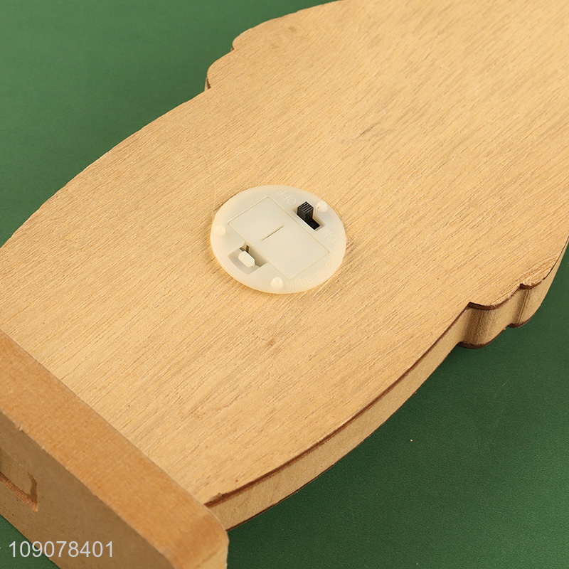 Yiwu market reindeer shape led lights wooden ornament for home decor