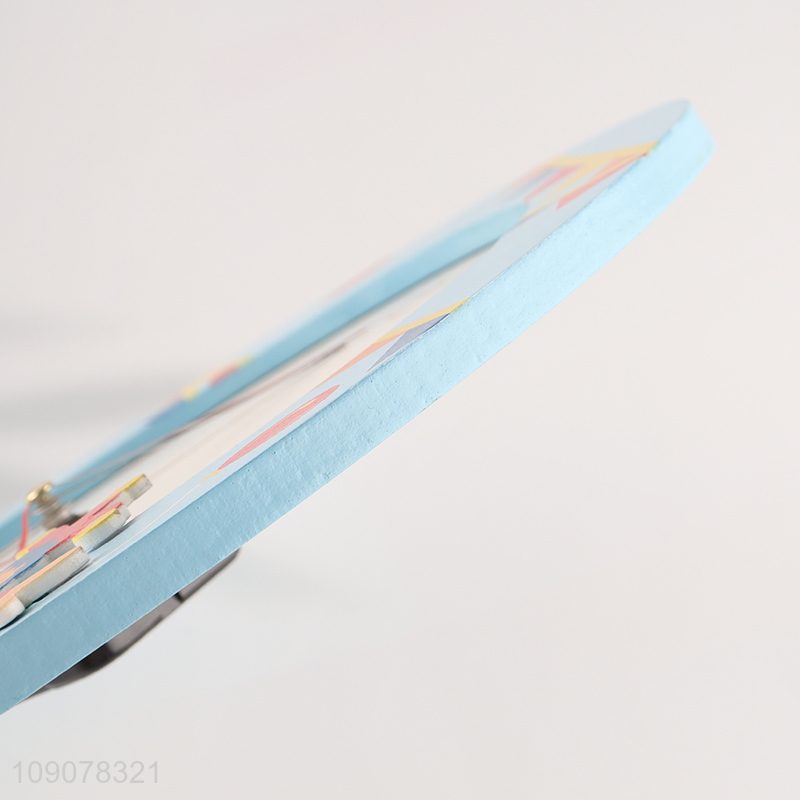 Yiwu market cartoon home decor wall decor wooden wall clock