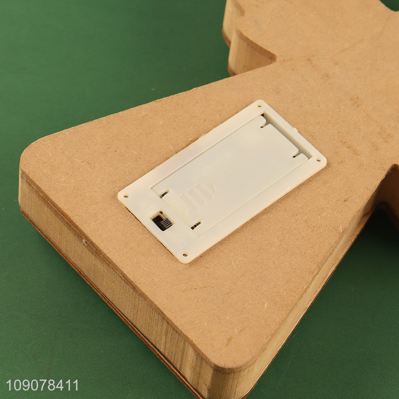 Online wholesale angle shape wooden crafts christmas decoration ornament with lights