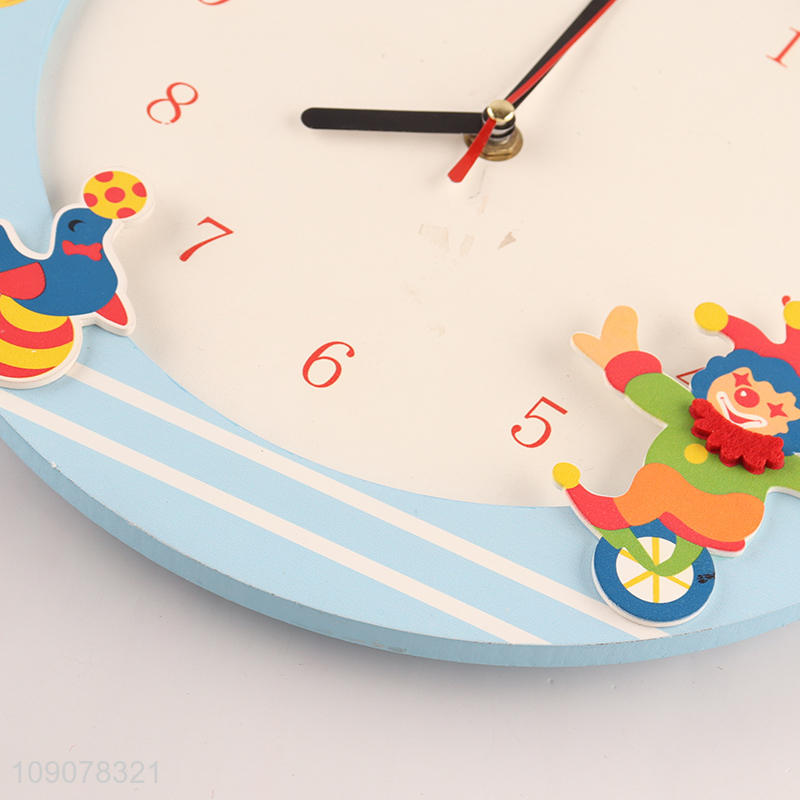Yiwu market cartoon home decor wall decor wooden wall clock