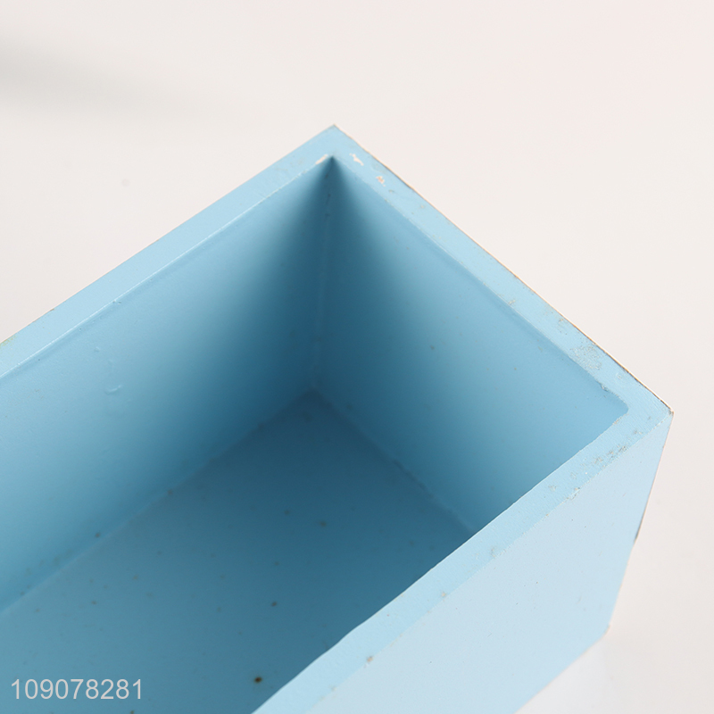 Latest products rectangle desktop wooden storage box with lid