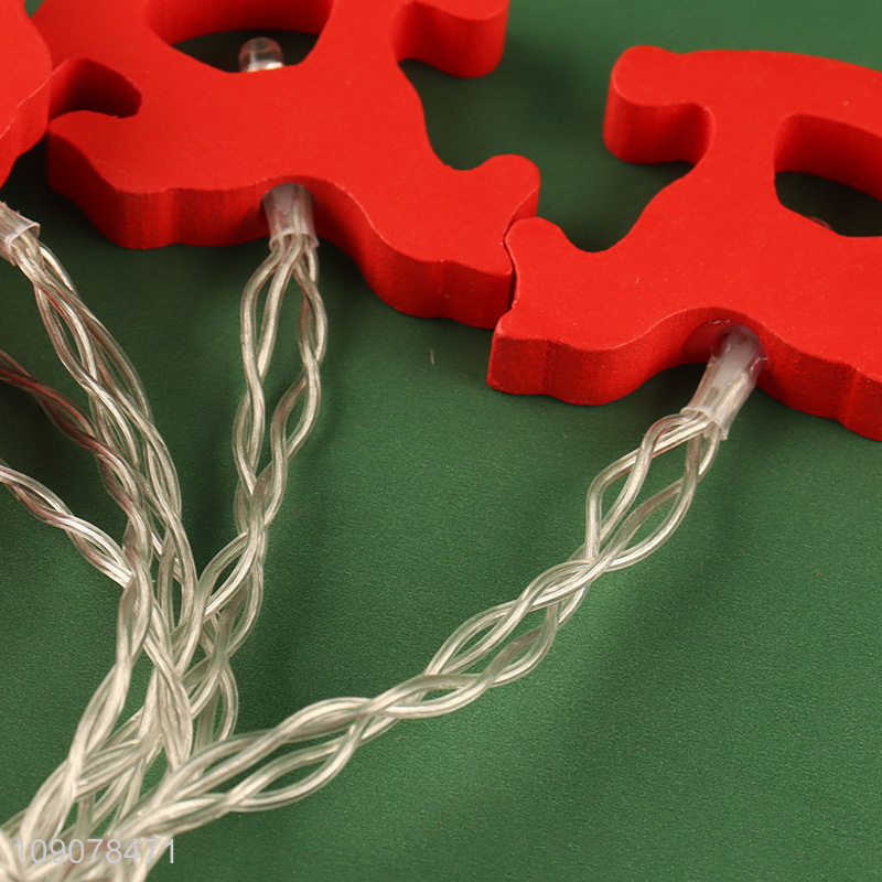 Most popular xmas tree decoration wooden string lights decorative lights